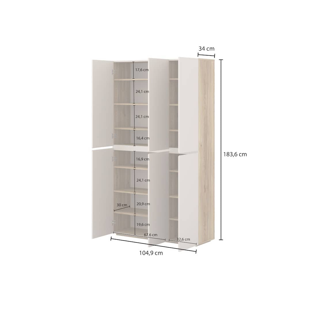 Criss Tall Cabinet 105cm