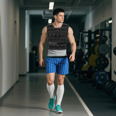 SPORTNOW 20KG Adjustable Weighted Vest, Running Weight Vest, with 30 Metal Weights, Reflective Strips, for Running, Exercise