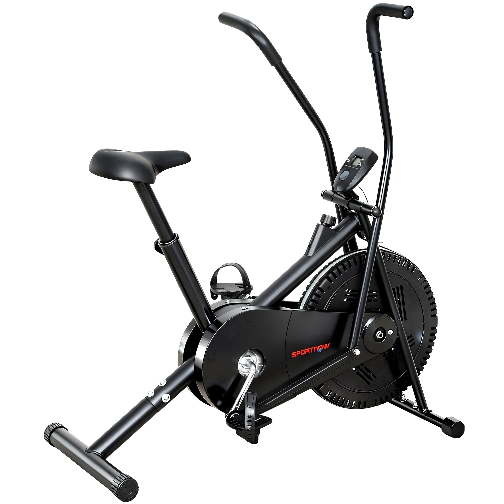 SPORTNOW Exercise Bike with Adjustable Seat, LCD Display for Home Gym