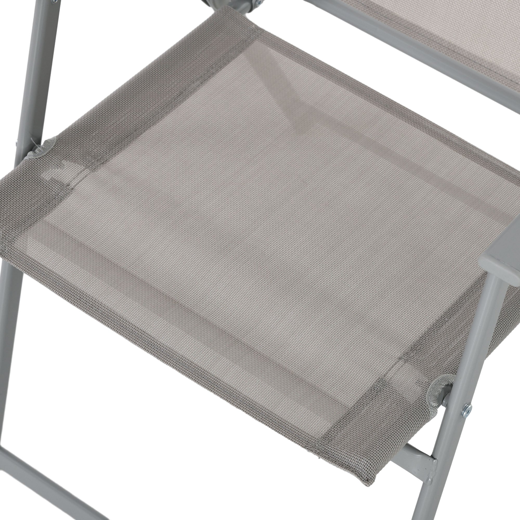 Outsunny Eight-Piece Garden Dining Set, with Chairs, Table and Parasol - Grey