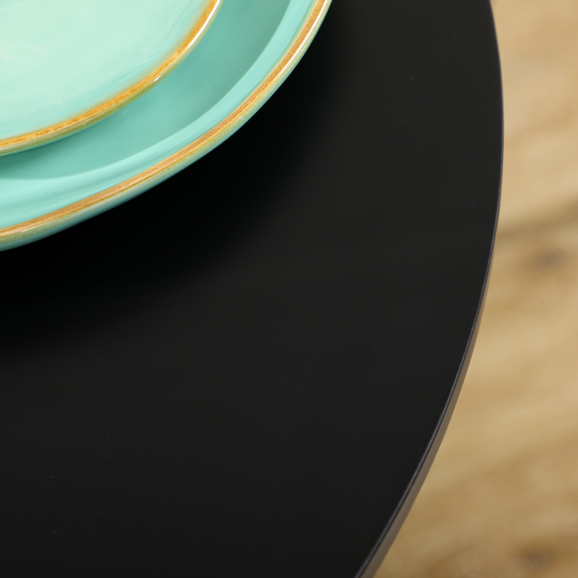 HOMCOM 75H x 70cm Two-Person Minimalistic Dining Table - Black