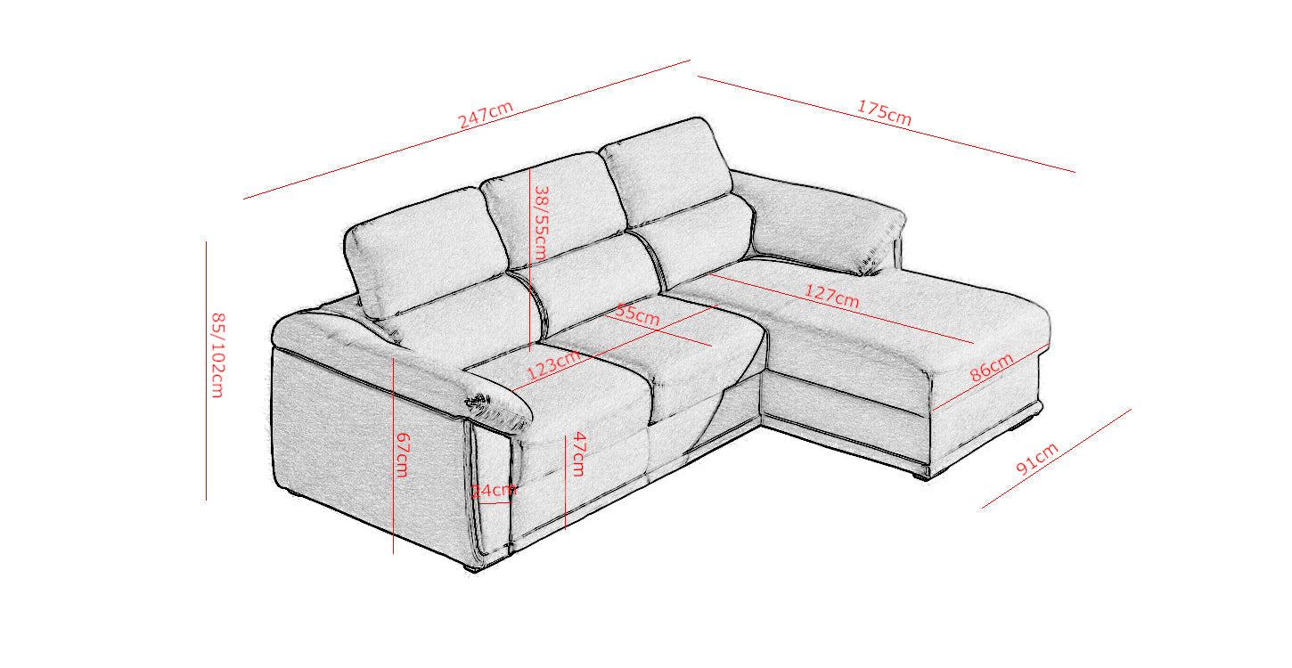 Cadiz I Corner Sofa Bed