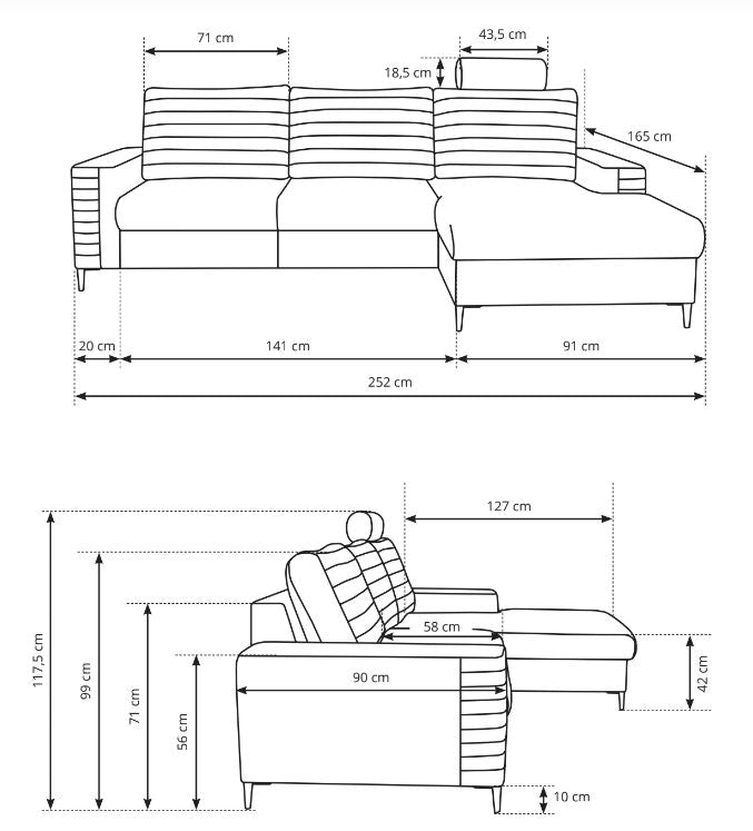 Corner Sofa Bed Collin