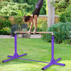 Children's Height Adjustable Gymnastics Training Bar, 90-150cm-Purple