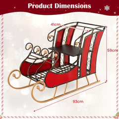 Christmas Santa Sleigh with 2-Tier Storage Shelf