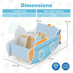 Climbing Toy for Toddlers 1+ Submarine-Themed Wooden Montessori Climbing Set