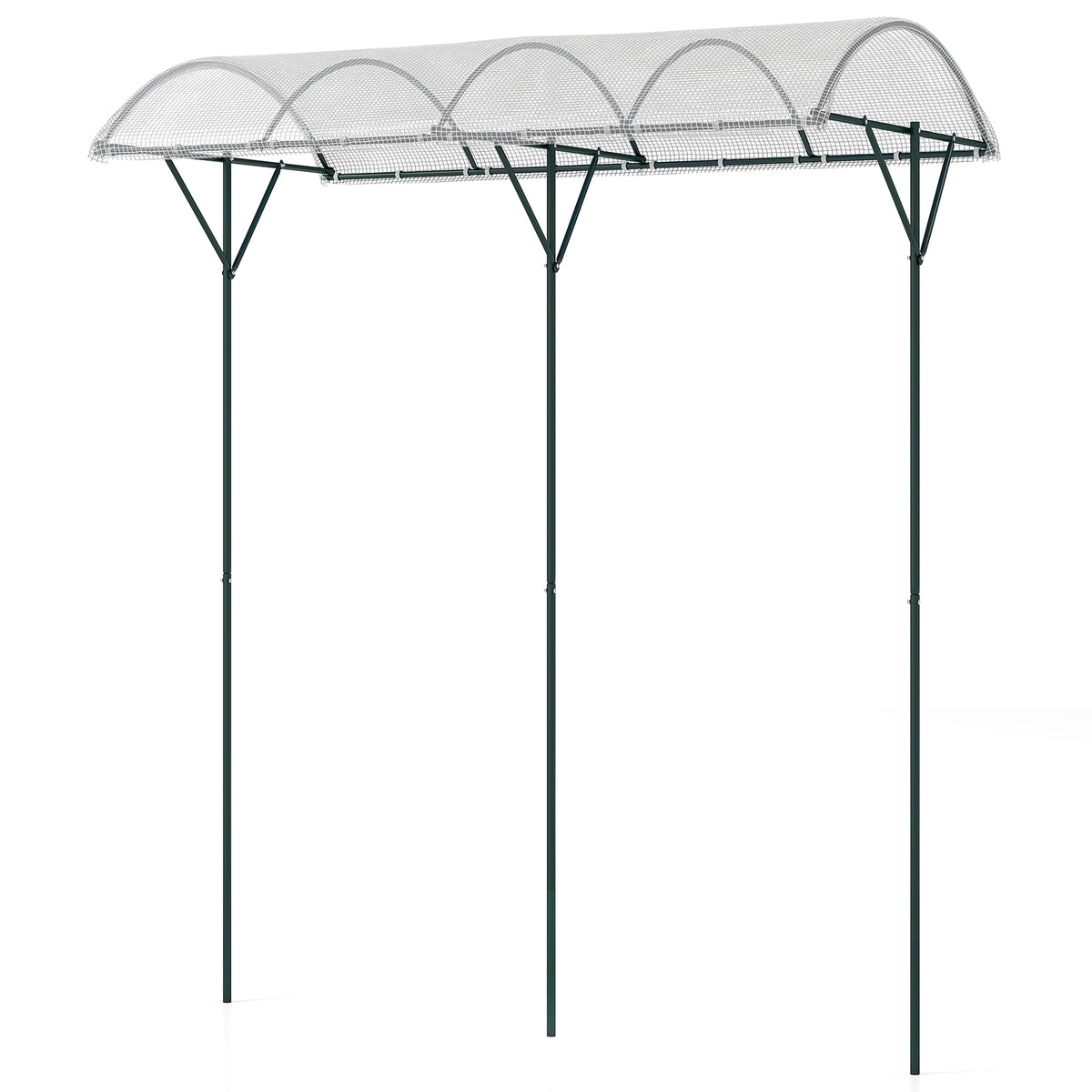 Climbing Vegetables Fruits Flowers Shelter with PVC Canopy and Metal Stand