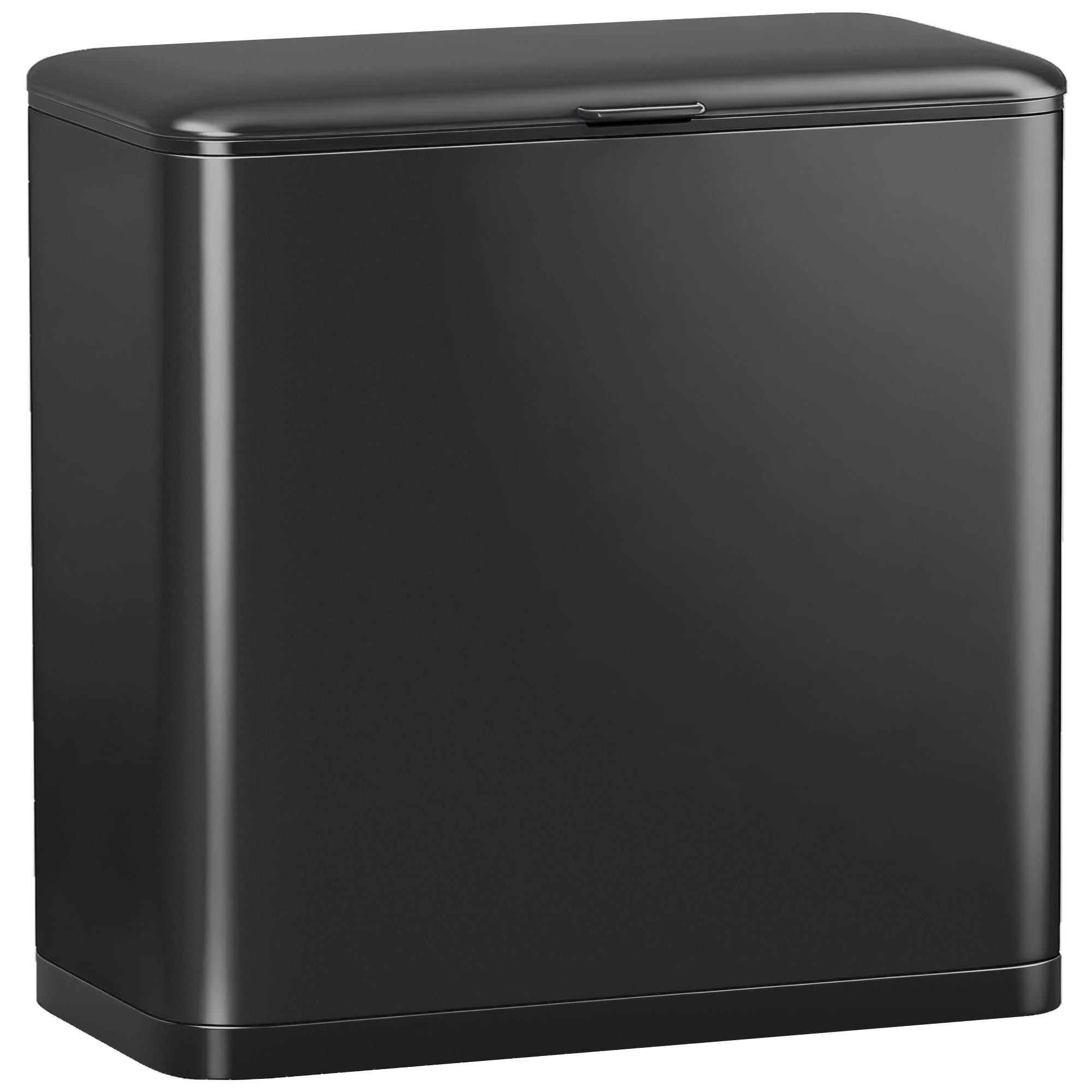 HOMCOM 8L Hanging Kitchen Bin, Rubbish bin with Lid and Removable Inner Bucket for Kitchen Cabinet Door, Under Sink, Office