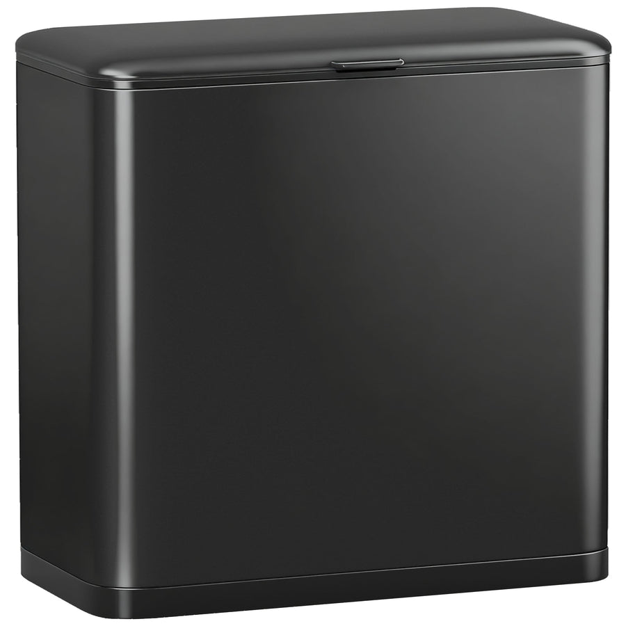 HOMCOM 8L Hanging Kitchen Bin, Rubbish bin with Lid and Removable Inner Bucket for Kitchen Cabinet Door, Under Sink, Office