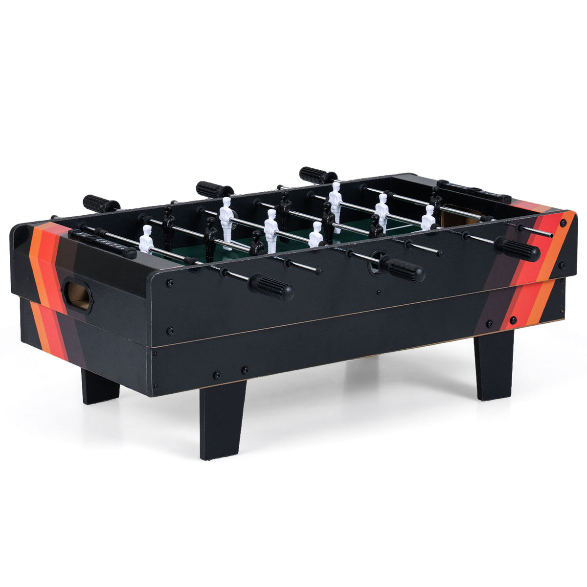 4 in 1 Combo Game Table Set Foosball Table with Billiards-Black
