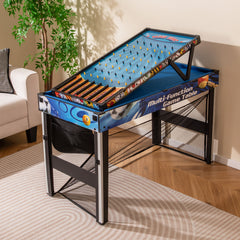 10-in-1 Combo Game Table Set Multi Game Table with Table Tennis-Blue