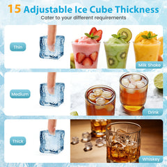 23 kg/24H Commercial Ice Maker with 5 kg Storage Capacity and Self-Cleaning-Silver