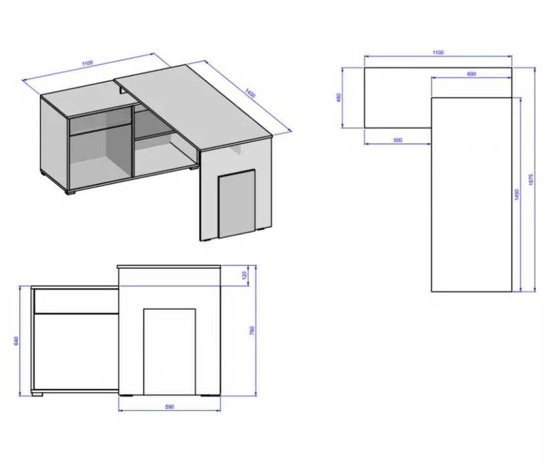 Como 60 Corner Desk 110cm - product image 6