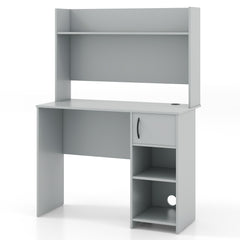 The office desk displayed empty against a plain white background to show the structure