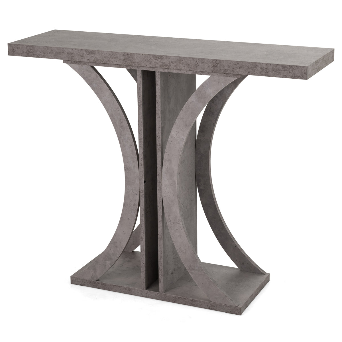 Console Table 100 cm Rectangular Entryway Table with Geometric Frame-Grey