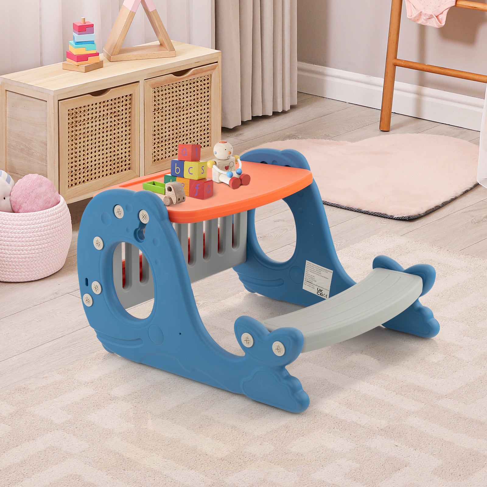 Multi-functional Convertible Kids Activity Table Set-Blue