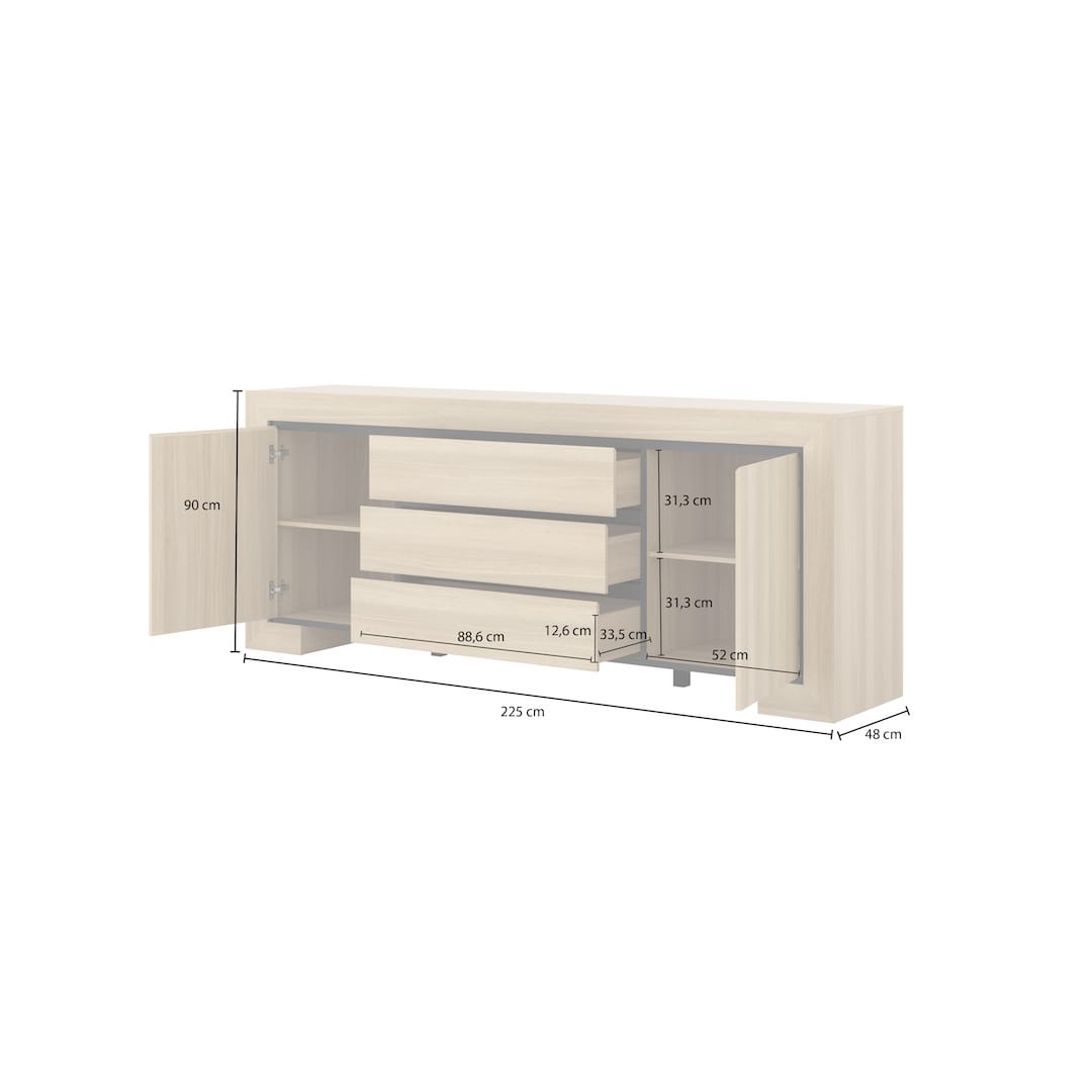 Cuba 25 Sideboard Cabinet 225cm