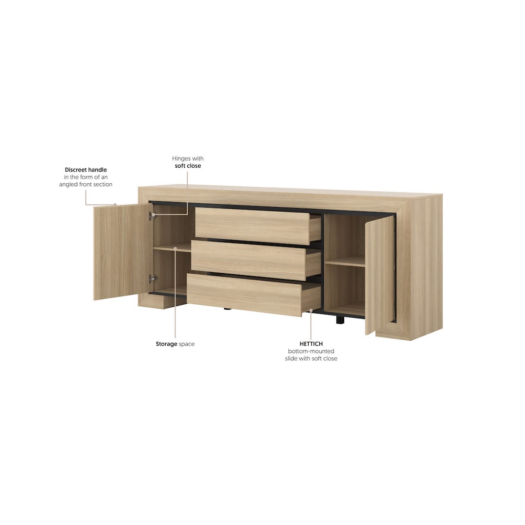 Cuba 25 Sideboard Cabinet 225cm