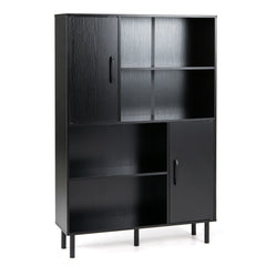 Cube Storage Cabinet with Metal Legs and Anti-topping Kits-Black