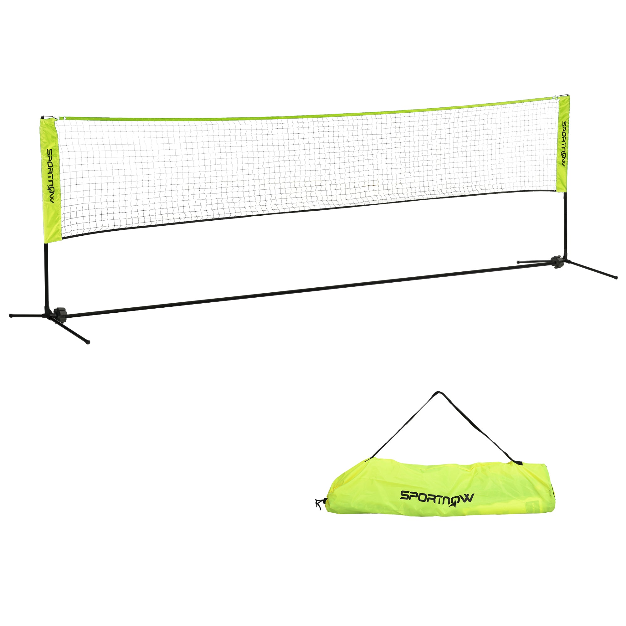 SPORTNOW 4m Badminton Net, Height Adjustable Outdoor Sports Net, with Carry Bag, for Tennis, Pickleball, Volleyball
