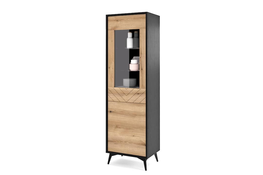 Diamond Tall Display Cabinet 54cm