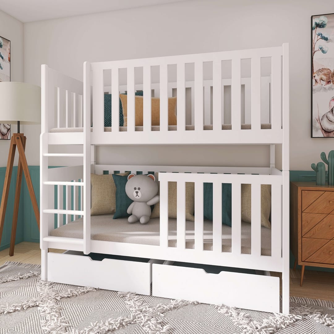 Wooden Bunk Bed David with Storage