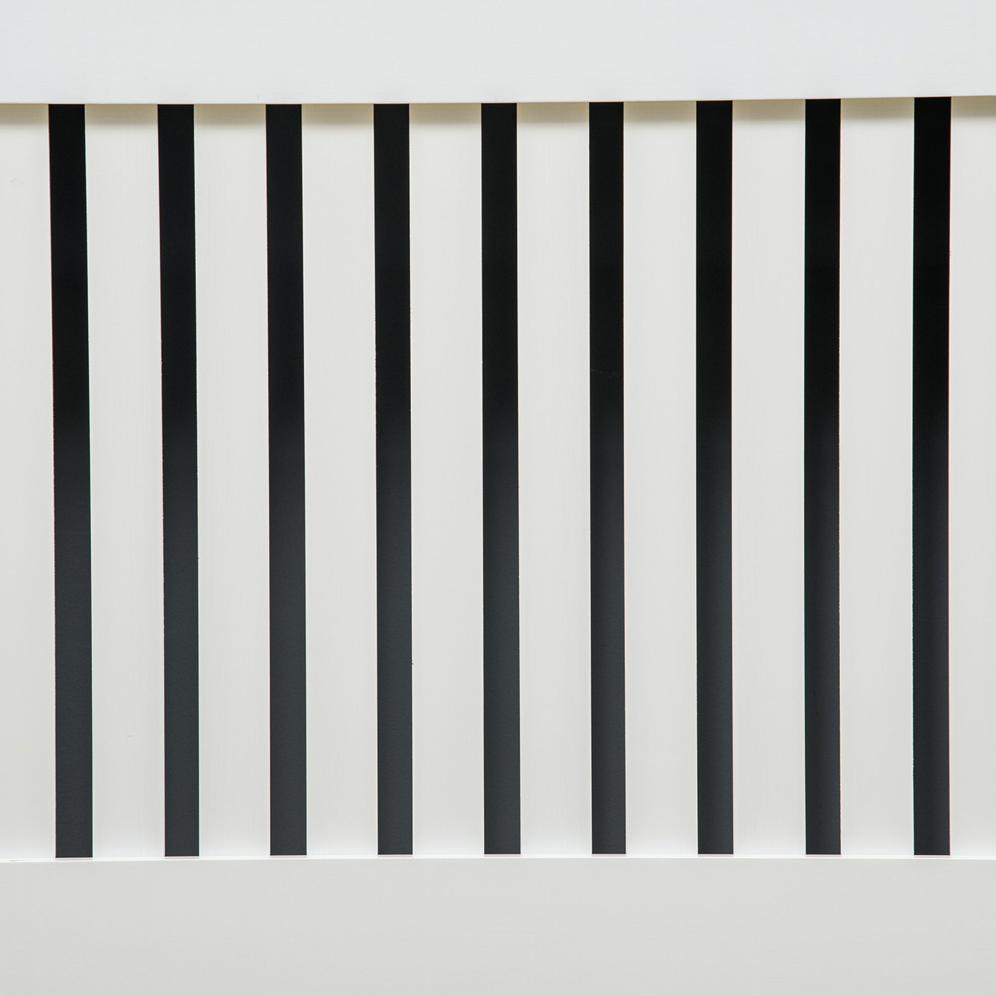 HOMCOM Slatted Radiator Cover Painted Cabinet MDF Lined Grill in White (172L x 19W x 81H cm)