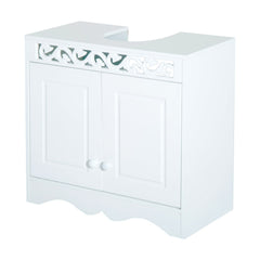 HOMCOM Bathroom Under Sink Storage Cabinet 2 Door Wooden Cupboard Vanity Units
