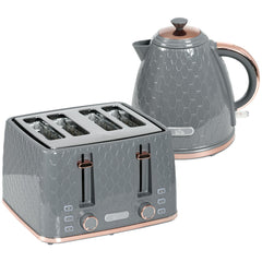 HOMCOM 3kW Rapid Boil Honeycomb Kettle - Grey