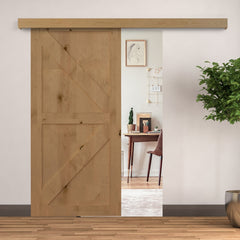 HOMCOM 6.5FT/2000mm Modern Sliding Barn Door Closet Hardware Track Kit