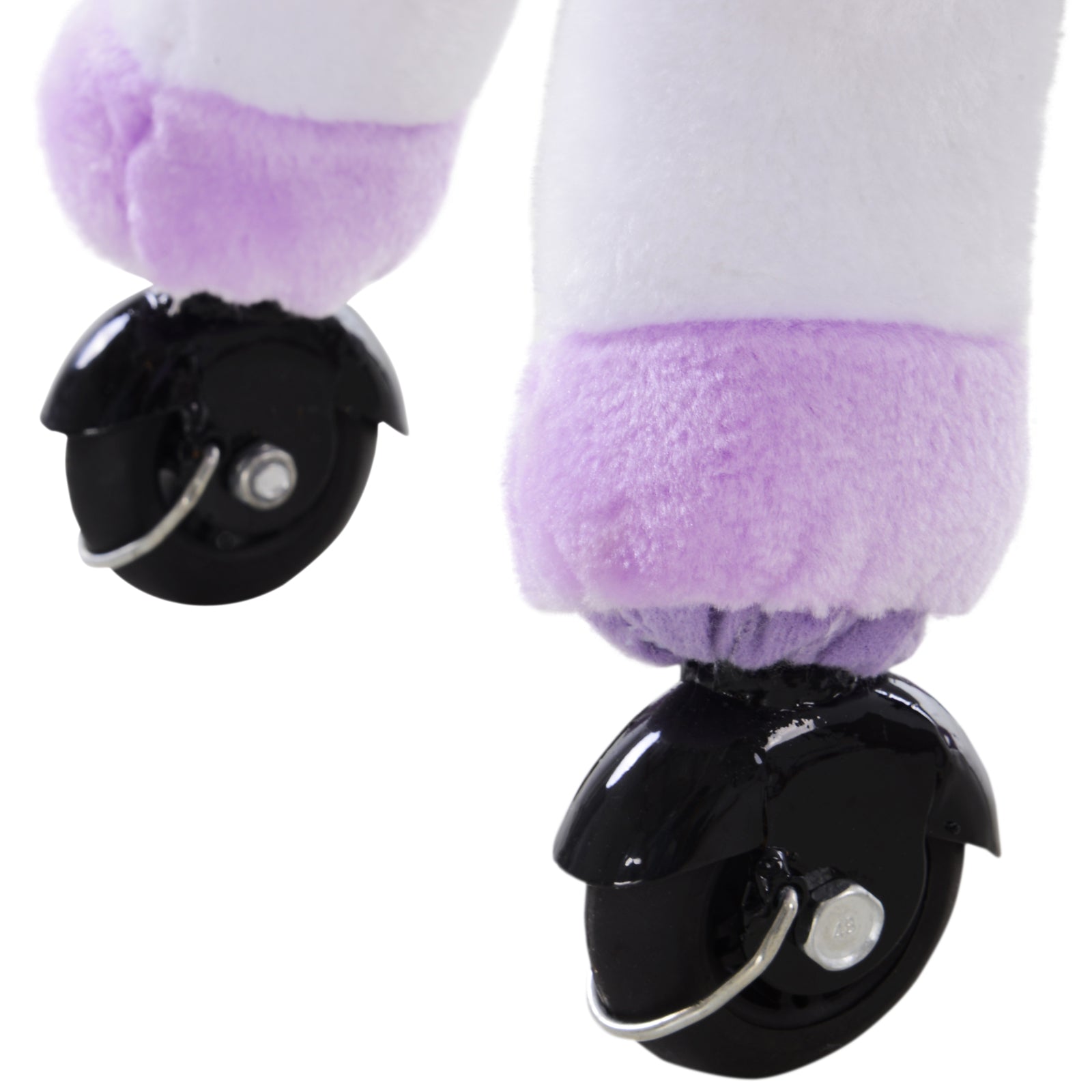 HOMCOM Kids Ride-On Rocking Unicorn, with Realistic Sounds, Handlebars, Purple/White