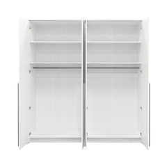 White Hinged Door Wardrobe 205cm – EVERTON D2