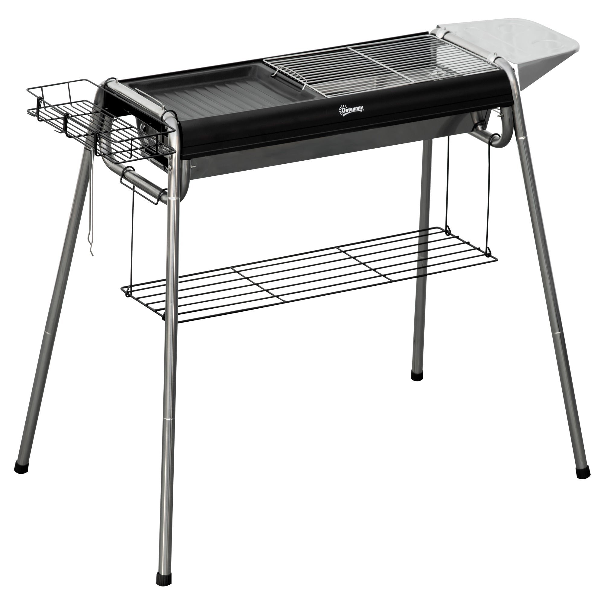 Outsunny Charcoal BBQ Grill - Black