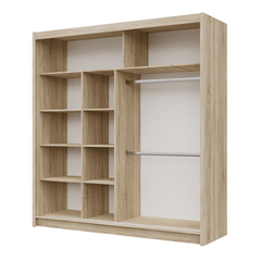 Oak Sonoma Mirrored Sliding Door Wardrobe 203cm – MAYFAIR