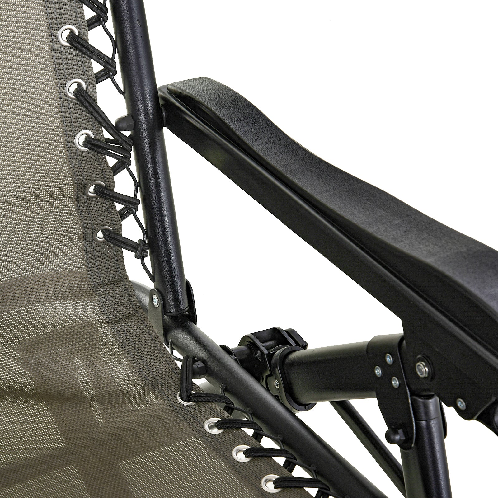 Outsunny Garden Rocking Chair Folding Recliner Outdoor Adjustable Sun Lounger Rocker Zero-Gravity Seat with Headrest Side Holder Patio Deck - Grey