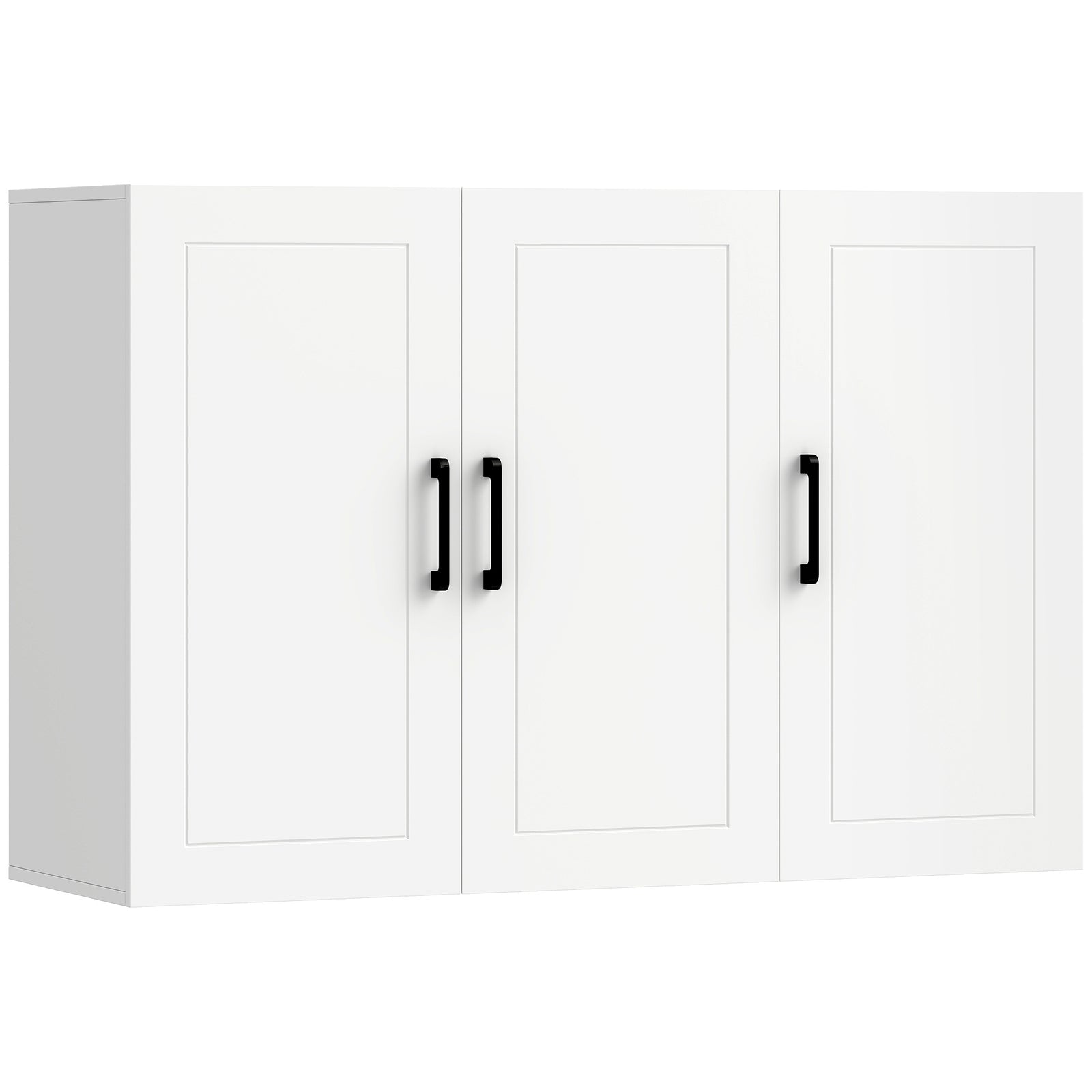 HOMCOM Bathroom Wall Cabinet, Wall Mounted Bathroom Cabinet, Over the Toilet Space Saver with Adjustable Shelves, White