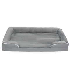 PawHut Dog Sofa Bed, Washable Pet Bed with Removable Cover and Non-Slip Bottom for Small, Medium and Large Dogs, Grey