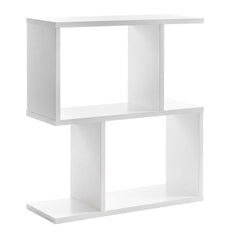 Decorative Storage Shelf Featuring Open Layout and Non-Slip Foot Pads for Entryway Living Room-White