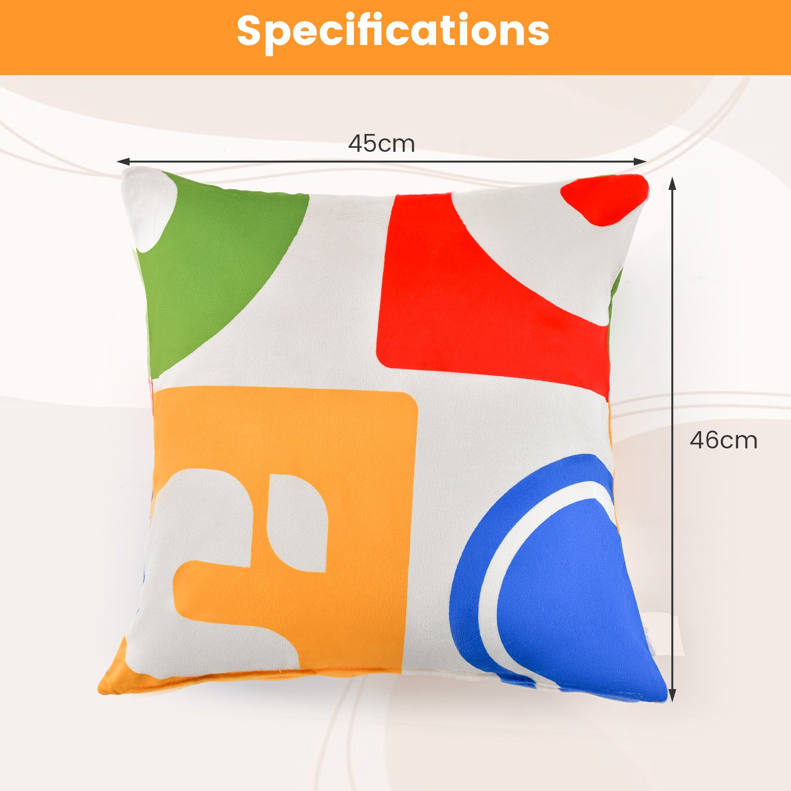 Soft Velvet Covered Decorative Throw Pillow Set of 4-Colourful