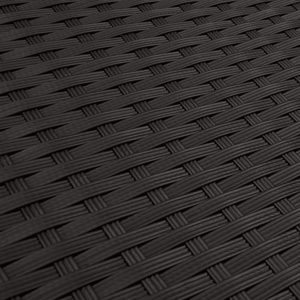 Garden Dining Cushions Poly Rattan Black