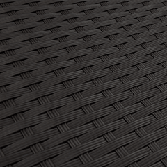 Garden Dining Cushions Poly Rattan Black