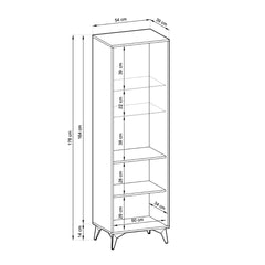 Diamond Tall Display Cabinet 54cm - product image 5