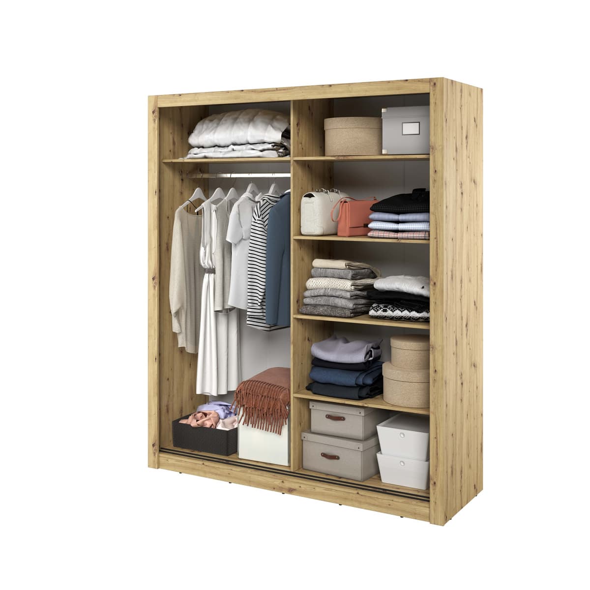 Arti 3 - 2 Sliding Door Wardrobe 181cm