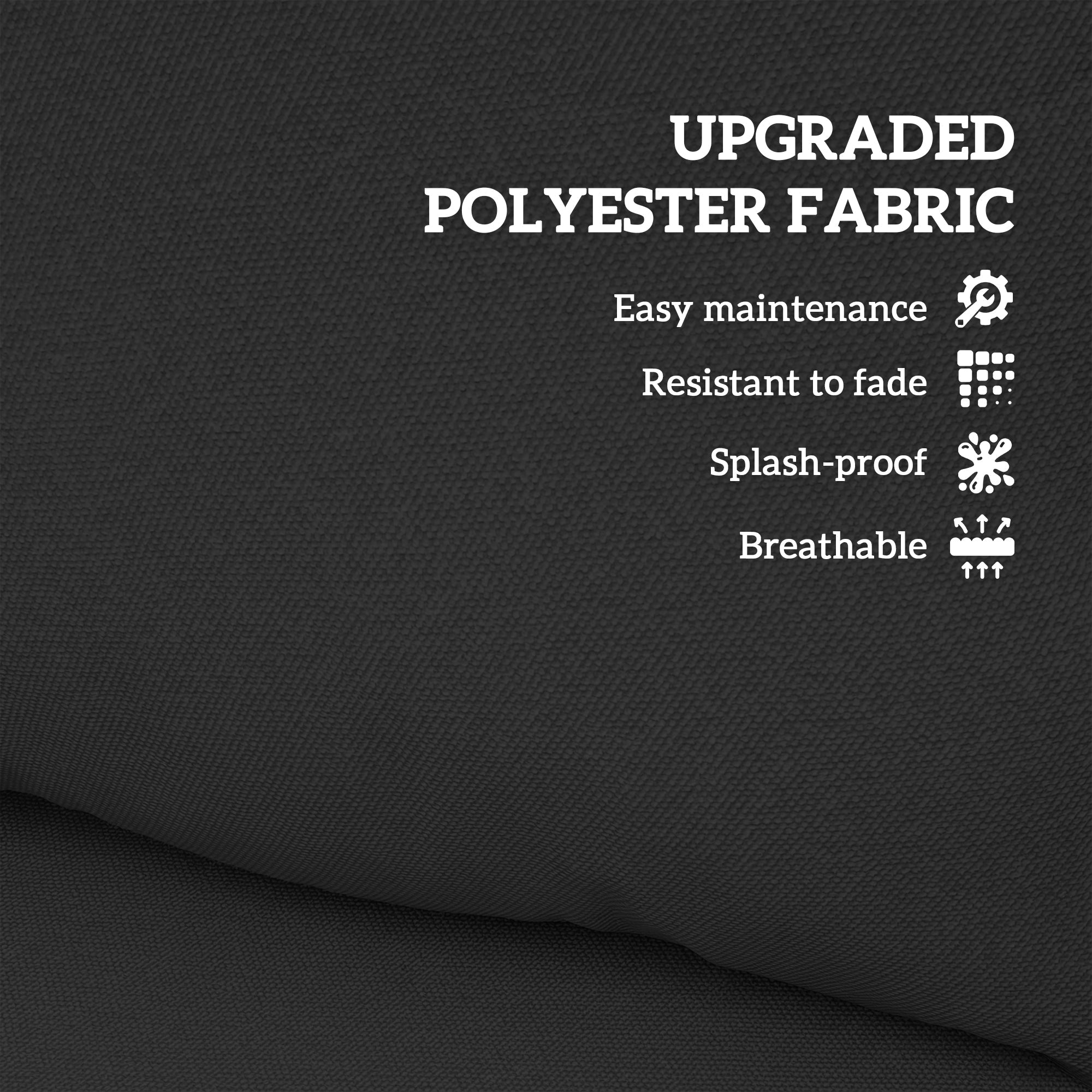 Outsunny Seat and Back Padded Cushion Set, CUSHION ONLY - Black