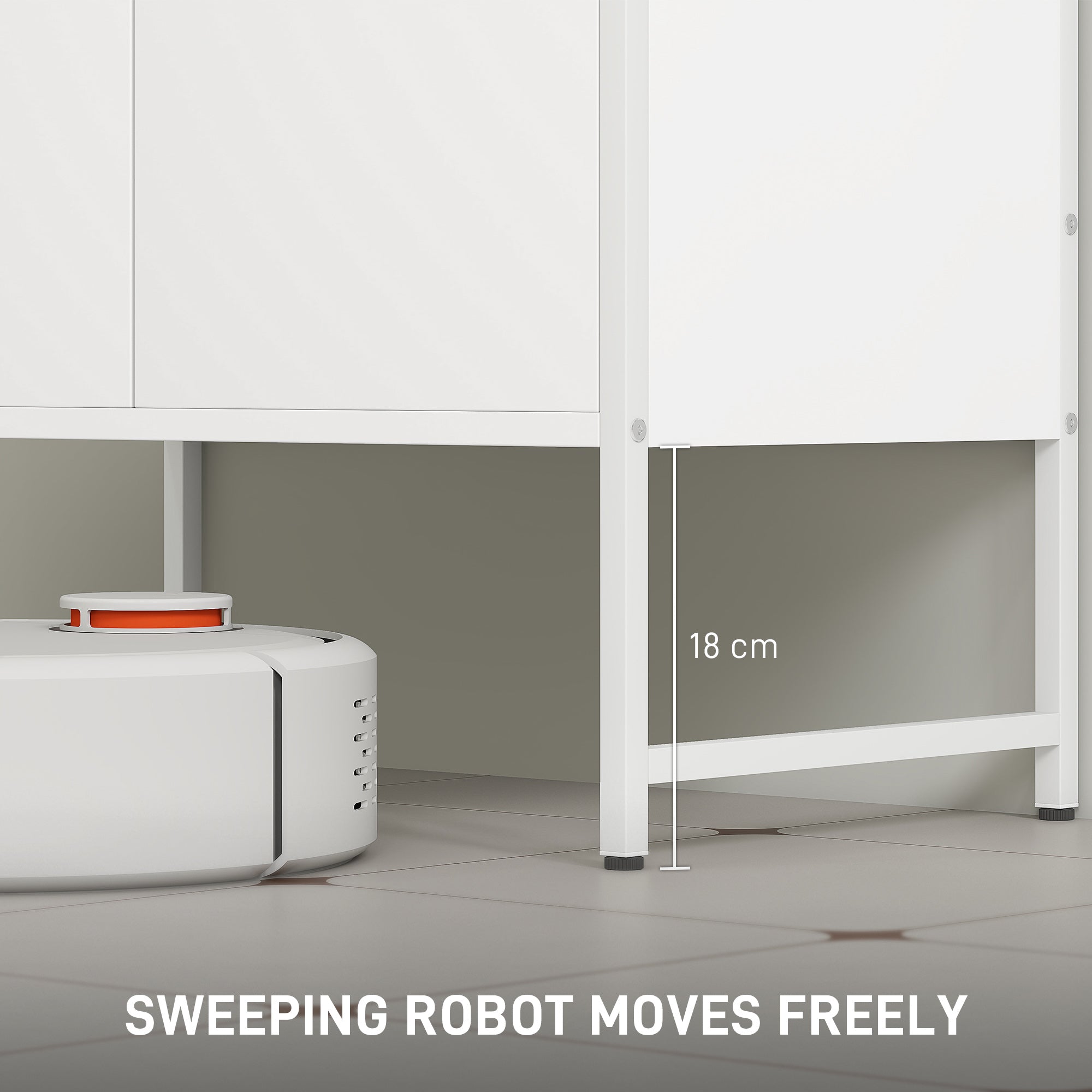 HOMCOM Bathroom Vanity Unit, Under Sink Storage Cabinet with Soft-Close Doors for Basin without or with Pedestal, White