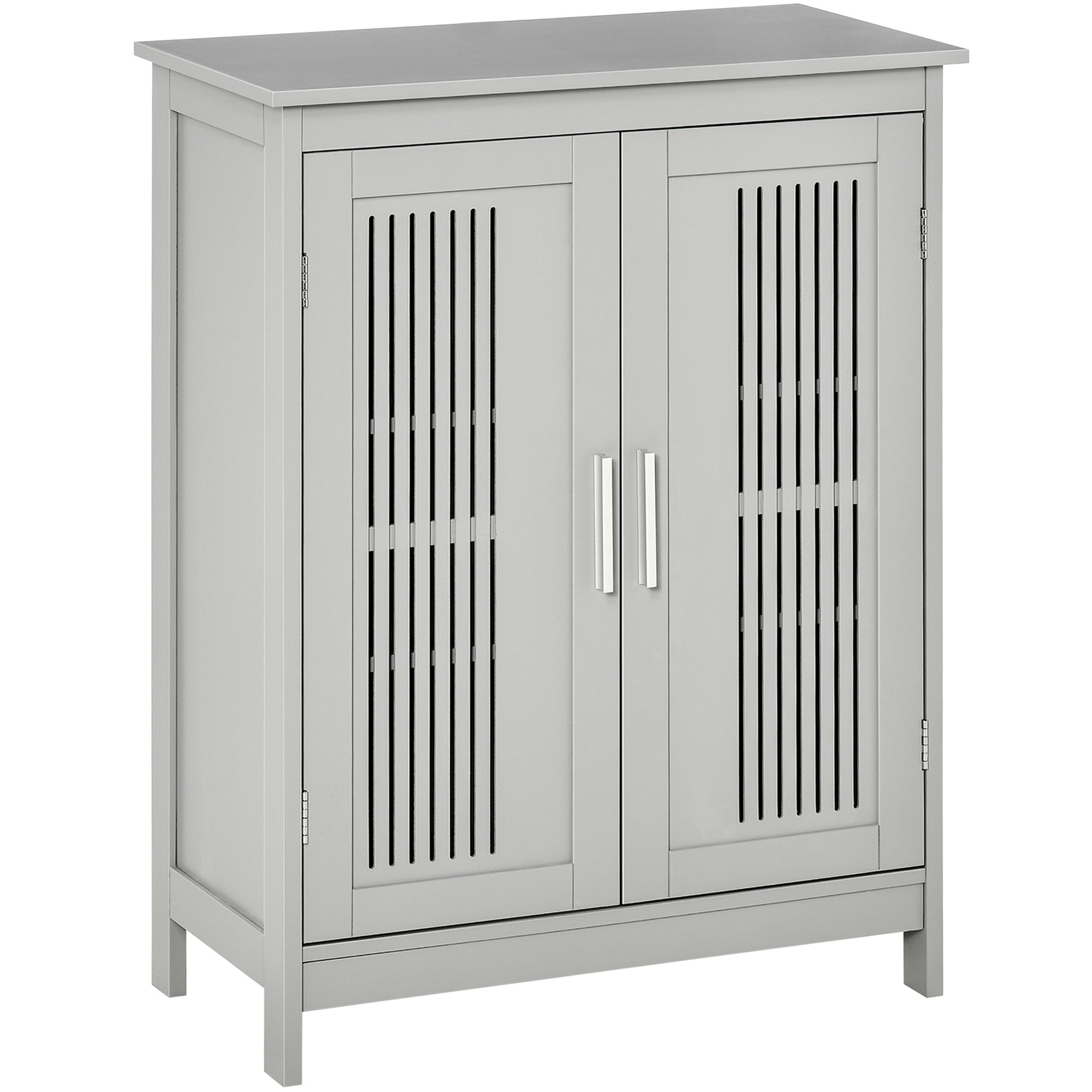 kleankin Modern Bathroom Floor Cabinet - Grey