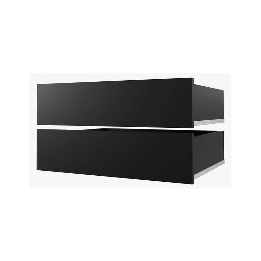 Black rectangular object on a white background