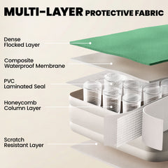 Outsunny Inflatable Mattress, Double Air Bed with Built-in Electric Pump, 3 Mins Inflation, Flocked Surface, Dark Green