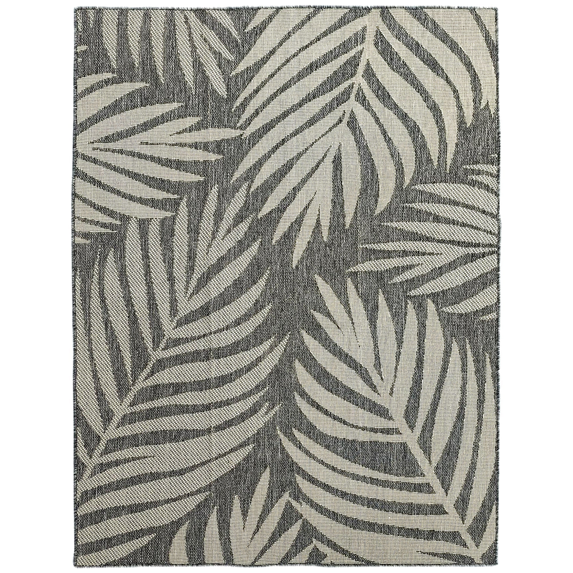 HOMCOM UV Resistant Indoor & Outdoor Area Rug, Easy-Cleaning Machine Washable Rug for Patio, Garden, Kitchen, Bathroom or Living Room, 230 x 160 cm, Grey