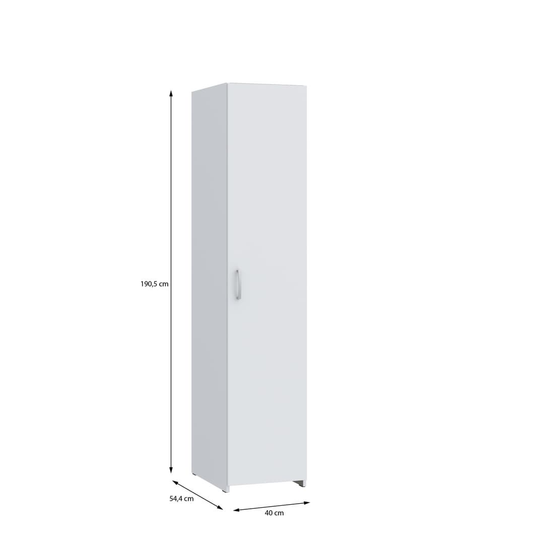 Econobox Hinged Door Wardrobe 40cm in White, image 7